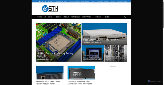 Security scan screenshot of https://www.servethehome.com