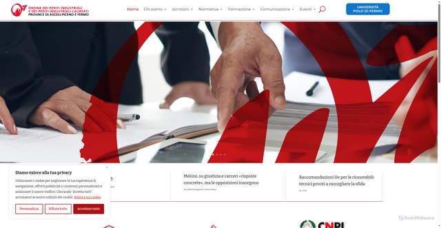 Security scan screenshot of https://www.perind.ap.it/