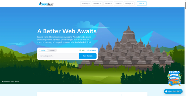 Security scan screenshot of https://domainesia.com