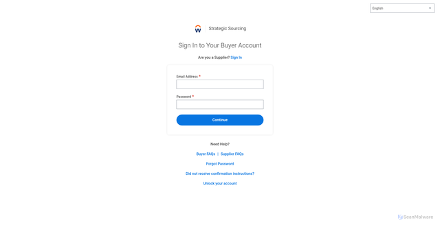 Security scan screenshot of https://auth.workdayspend.com