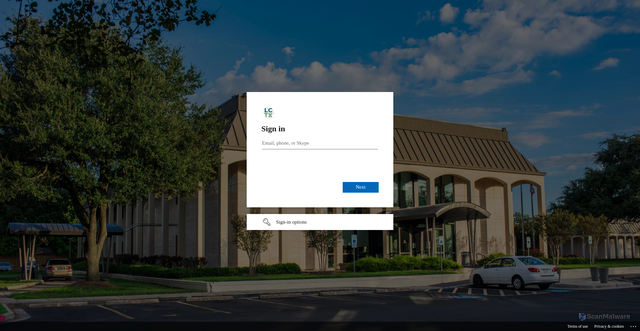 Security scan screenshot of https://leaguecitytx.sharepoint.com