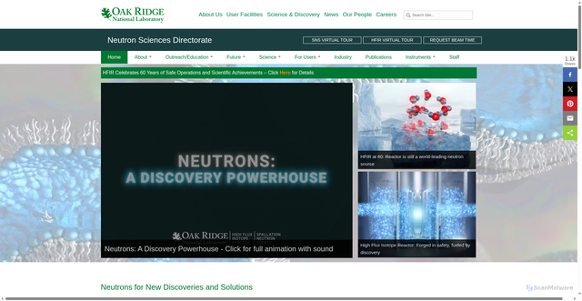 Security scan screenshot of https://sns.gov/