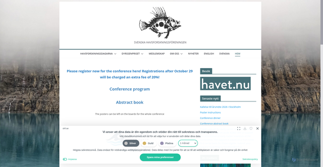 Security scan screenshot of https://shf.se