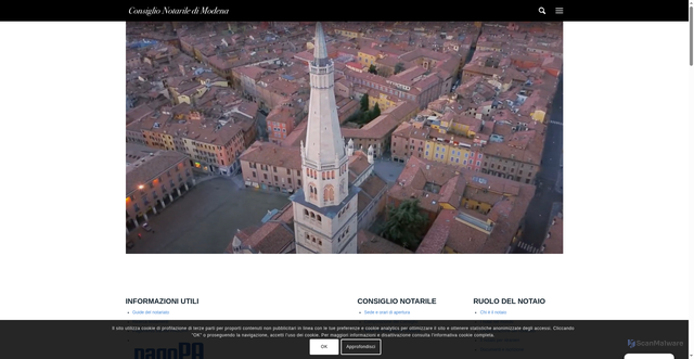 Security scan screenshot of https://consiglionotarilemodena.it/