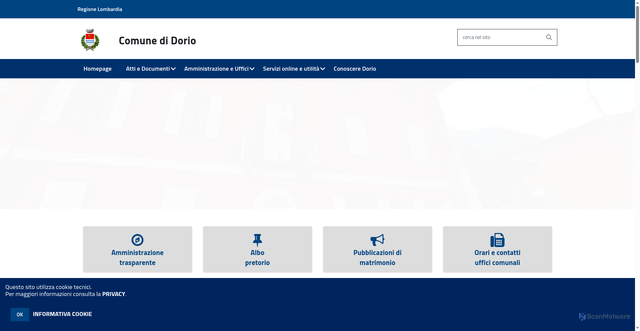 Security scan screenshot of https://www.comune.dorio.lc.it/hh/index.php