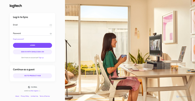 Security scan screenshot of https://sync.logitech.com
