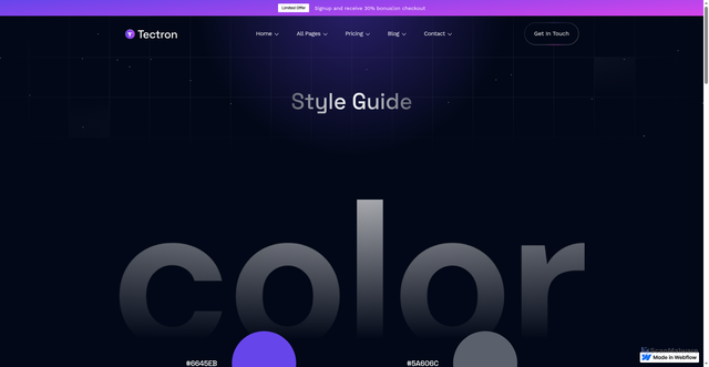 Security scan screenshot of https://tectron.pages.dev/style-guide.html