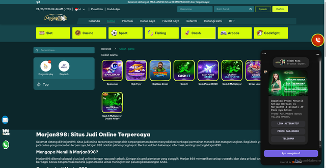 Security scan screenshot of https://marjan898atas.com/games/crash_game