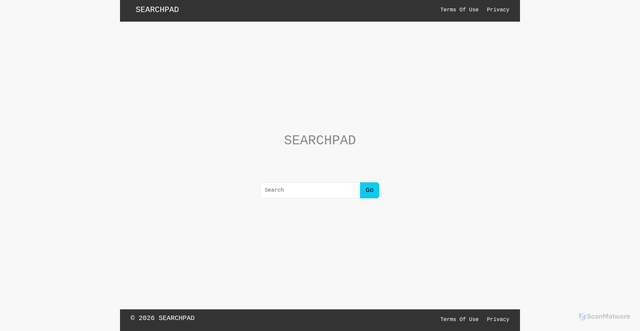 Security scan screenshot of https://searchpad.com