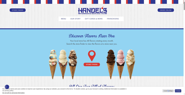 Security scan screenshot of https://handelsicecream.com/our-flavors/