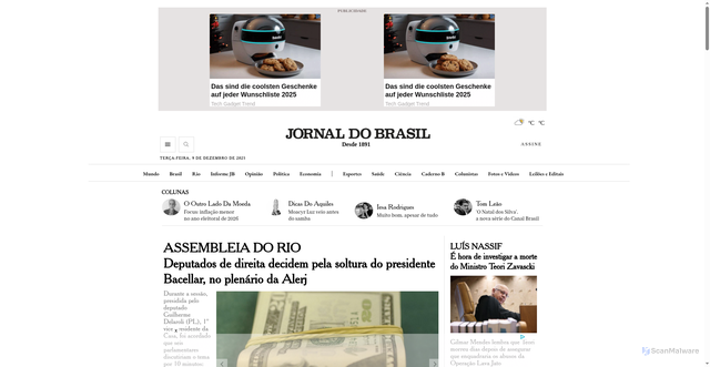 Security scan screenshot of https://www.jb.com.br/