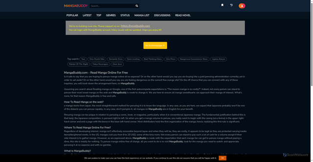 Security scan screenshot of https://mangabuddy.com