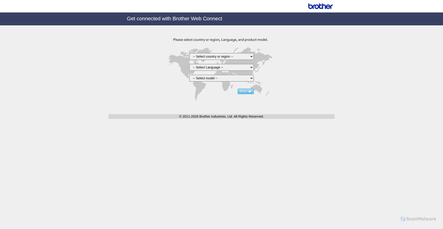 Security scan screenshot of https://bwc.brother.com