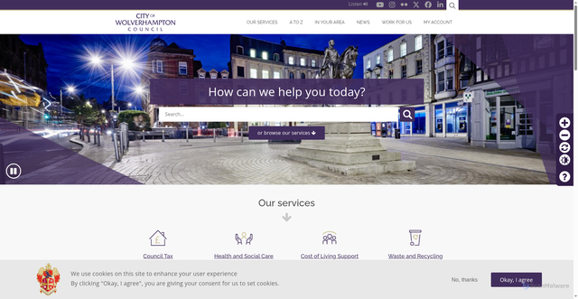 Security scan screenshot of https://www.wolverhampton.gov.uk/