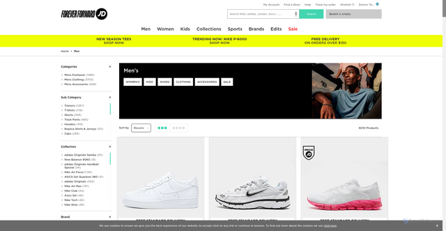Security scan screenshot of https://www.jd-sports.com.au/men/