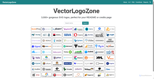Security scan screenshot of https://vectorlogo.zone