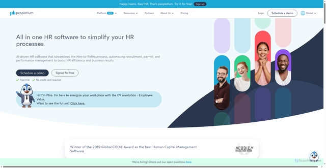 Security scan screenshot of https://www.peoplehum.com