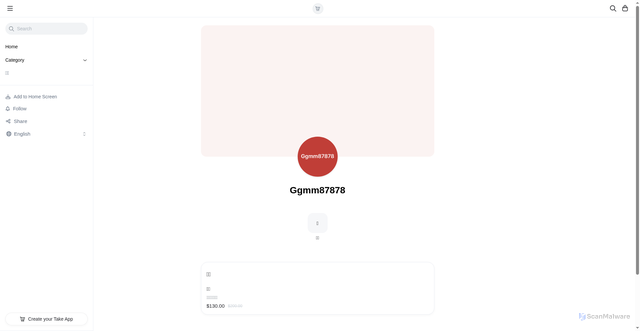 Security scan screenshot of https://ggmm87878.link/