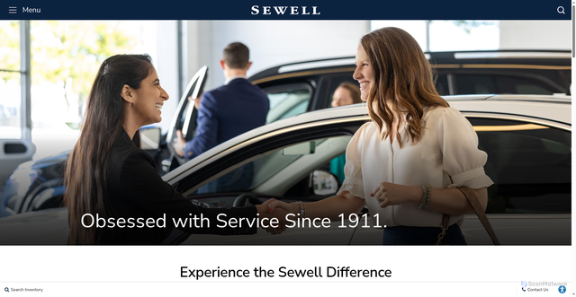 Security scan screenshot of https://sewell.com