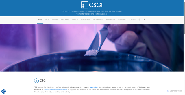 Security scan screenshot of https://www.csgi.unifi.it/