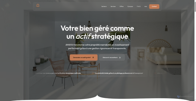 Security scan screenshot of https://amayaproperty.com/