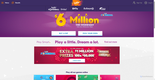 Security scan screenshot of https://mylotto.co.nz/