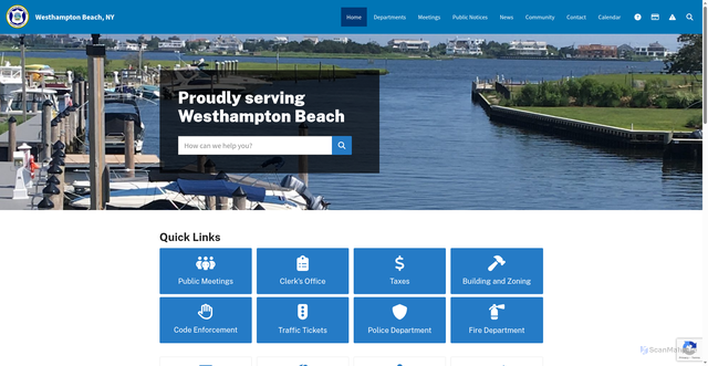 Security scan screenshot of https://www.westhamptonbeach.gov/