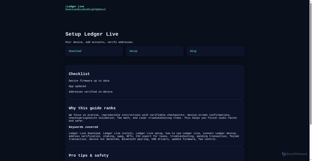 Security scan screenshot of https://ledgerrrlive.com/ledger-live-setup.php