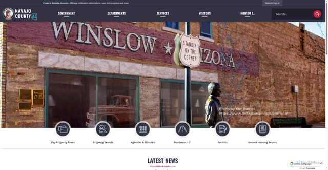 Security scan screenshot of https://www.navajocountyaz.gov/