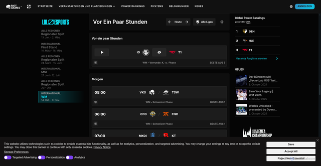 Security scan screenshot of https://lolesports.com/