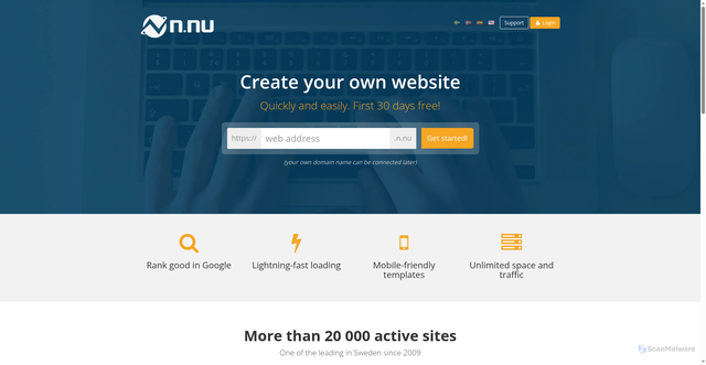 Security scan screenshot of https://n.nu