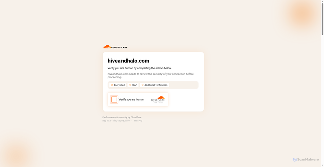 Security scan screenshot of https://hiveandhalo.com