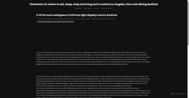 Security scan screenshot of https://ecolivingcentresitus-dptae4y6zjgw.edgeone.app/17-of-the-most-outrageous-christmas-light-displays-across-america.html