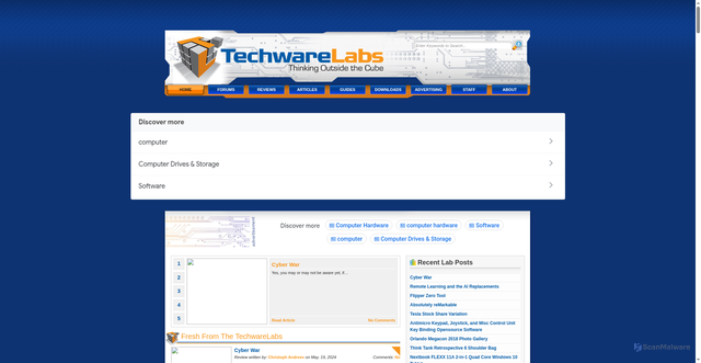Security scan screenshot of https://www.techwarelabs.com