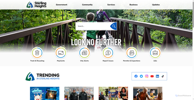 Security scan screenshot of https://sterlingheights.gov/