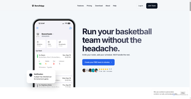 Security scan screenshot of https://old.benchapp.com