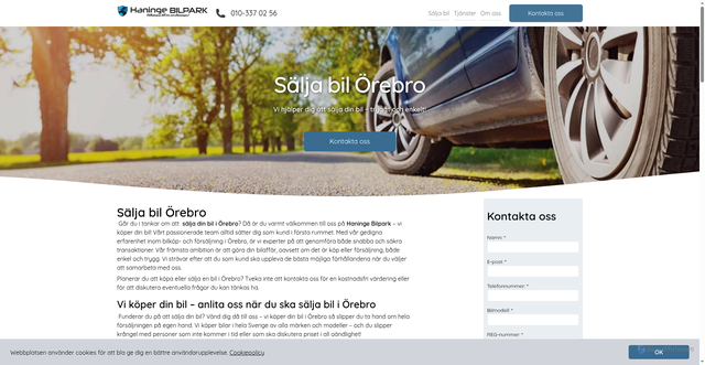 Security scan screenshot of https://saljabil-orebro.se