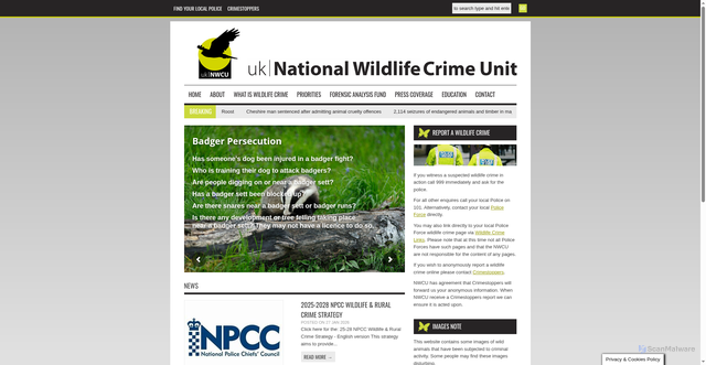 Security scan screenshot of https://www.nwcu.police.uk/