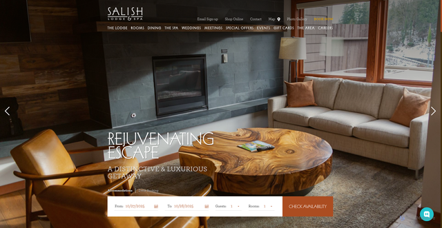 Security scan screenshot of https://www.salishlodge.com/