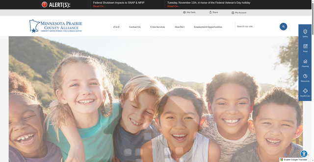 Security scan screenshot of https://mnprairie.gov/