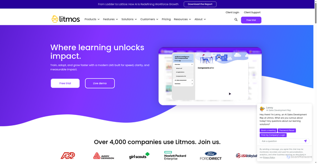 Security scan screenshot of https://litmos.com.au