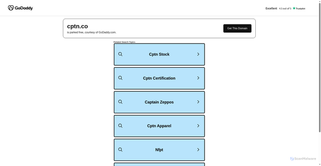 Security scan screenshot of https://cptn.co