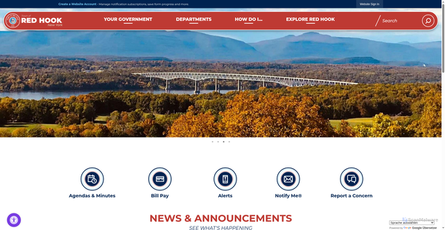 Security scan screenshot of https://redhookny.gov/