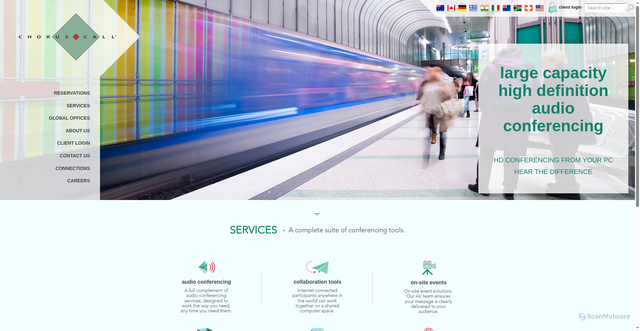 Security scan screenshot of https://choruscall.com
