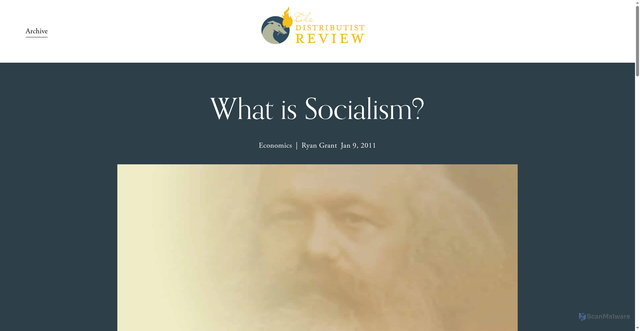 Security scan screenshot of https://distributistreview.com/archive/what-is-socialism