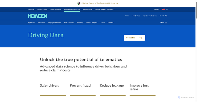 Security scan screenshot of https://ingeniebusiness.com