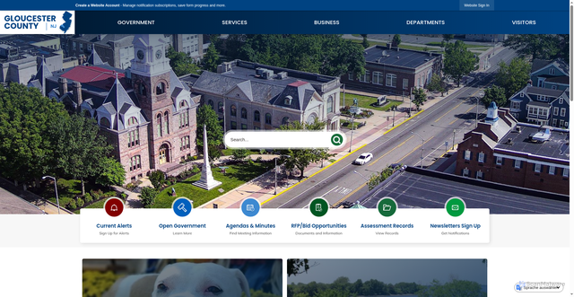 Security scan screenshot of https://gloucestercountynj.gov/