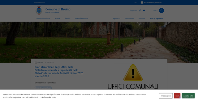 Security scan screenshot of https://comune.bruino.to.it/