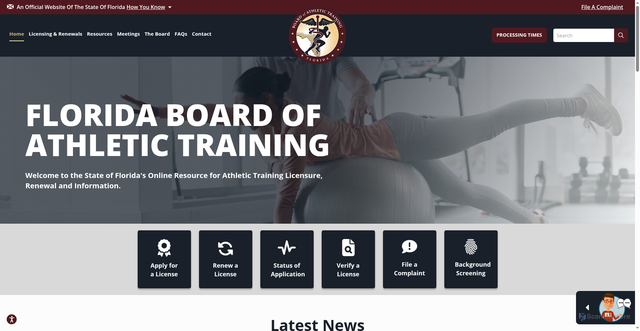 Security scan screenshot of https://floridasathletictraining.gov/