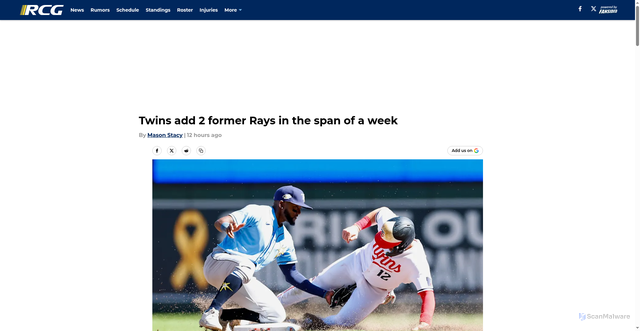 Security scan screenshot of https://rayscoloredglasses.com/twins-add-2-former-rays-in-the-span-of-a-week-01kfh7tswkzg
